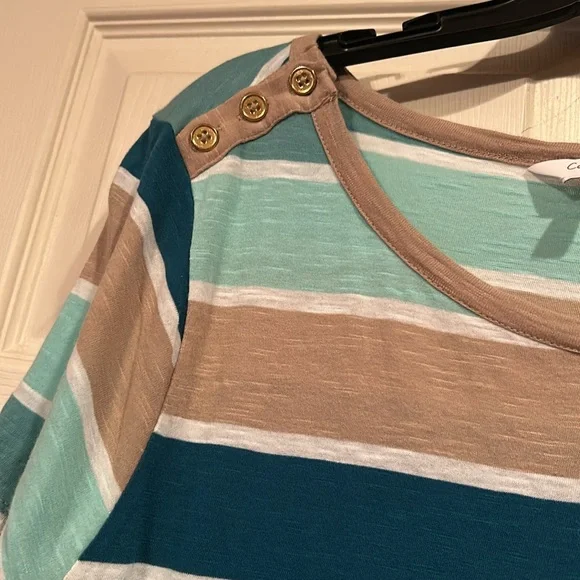 Coral Bay XL - Greens and Tan Striped Tee
Dress - Picture 3 of 6